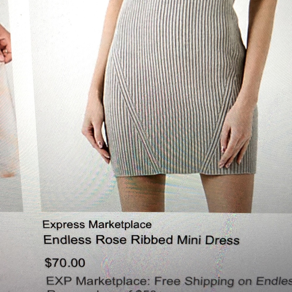 Express Corduroy or  Ribbed Mini Dress 👗 - Picture 5 of 5